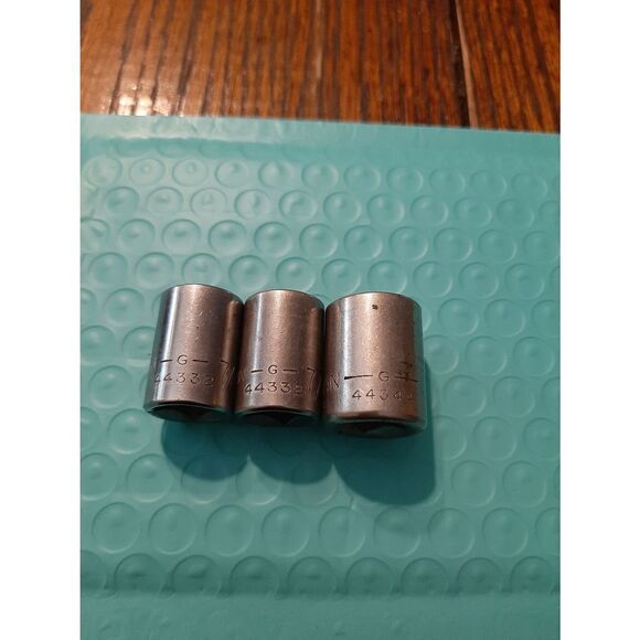Vintage Craftsman Lot 3 7/16" 8 & 12 Point 3/8" Drive Sockets - Picture 2 of 4